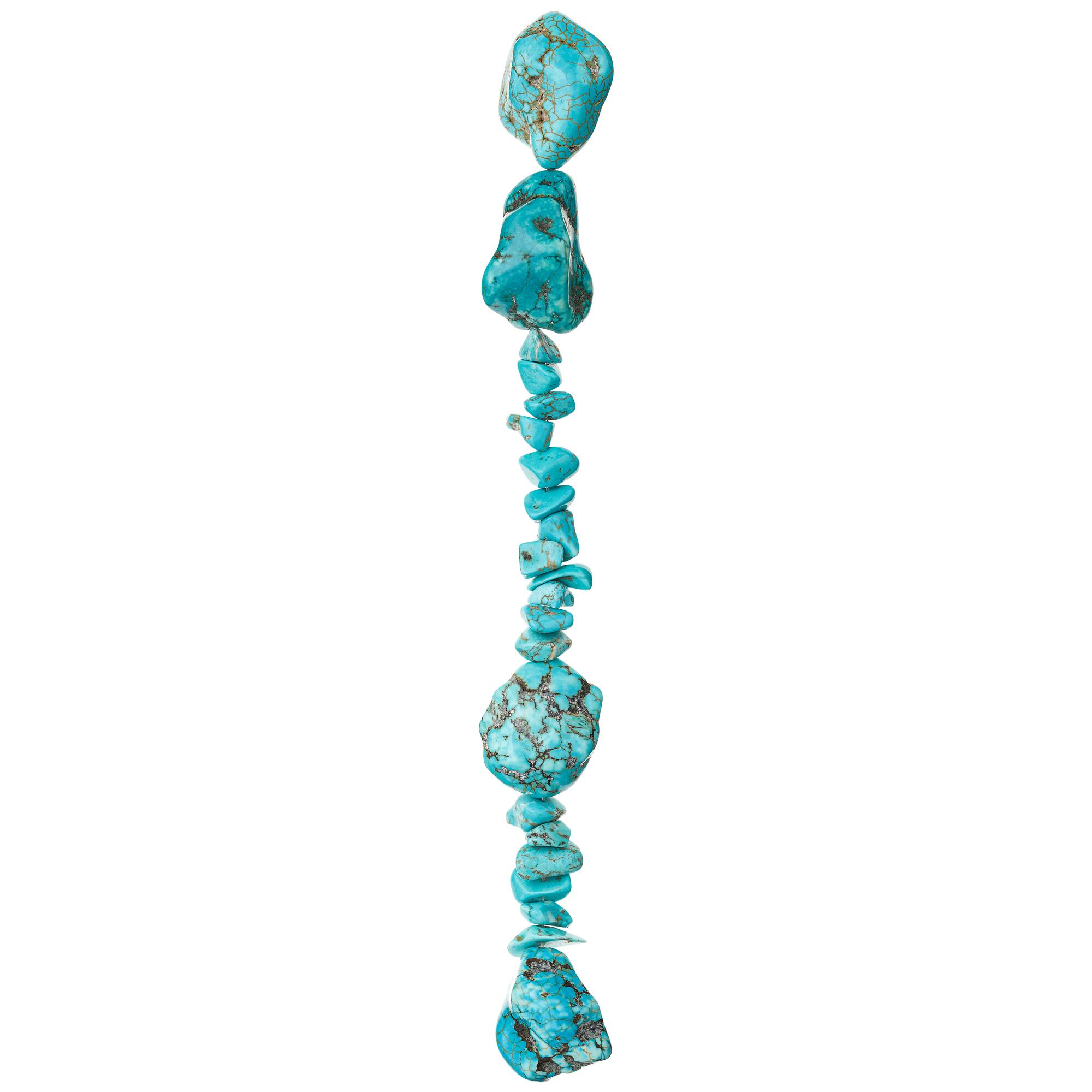 Turquoise Dyed Howlite Nugget Beads, 30mm by Bead Landing™